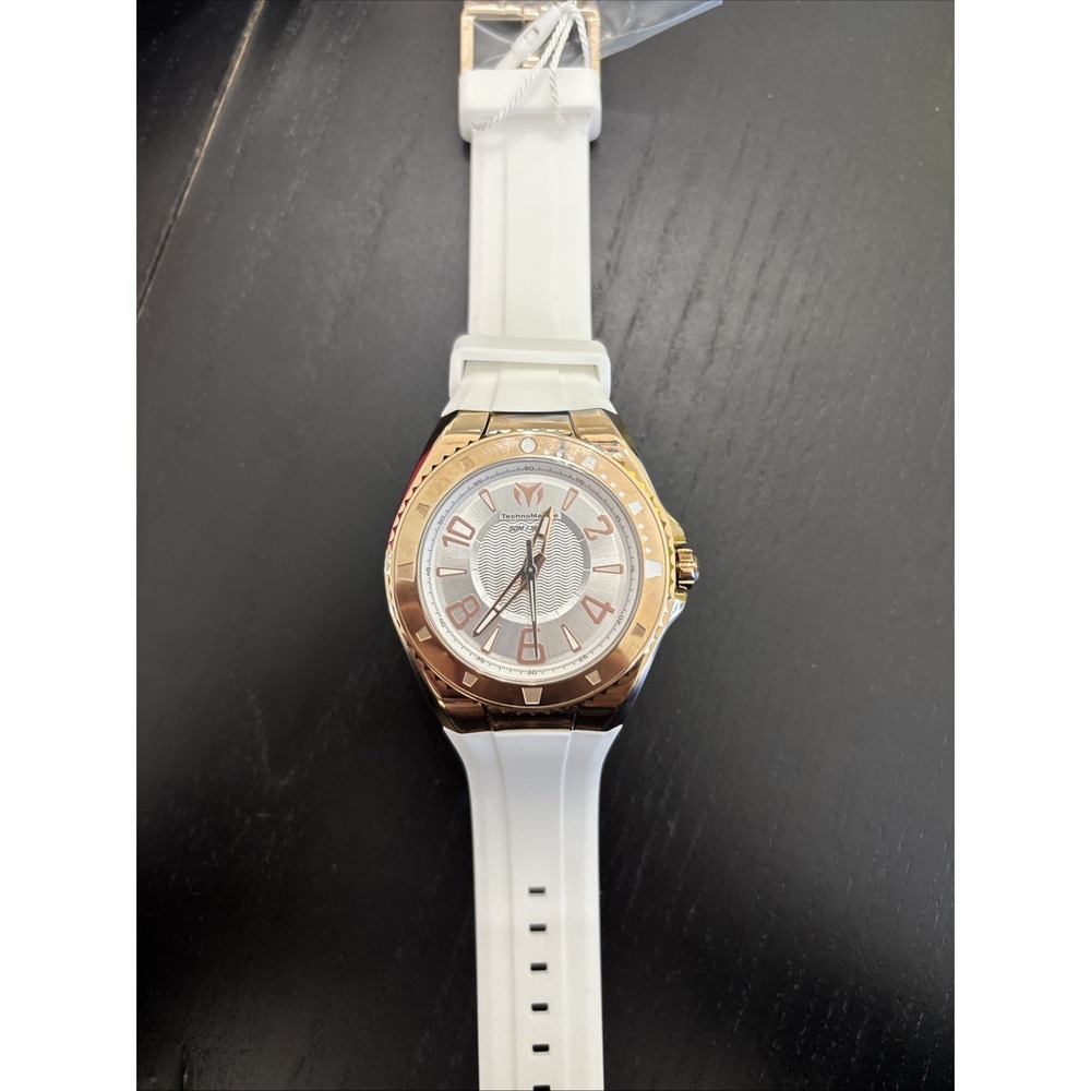 TechnoMarine Men's Lusso Mare 44mm Watch  Rose Gold case, silver dial 🔥 🔥